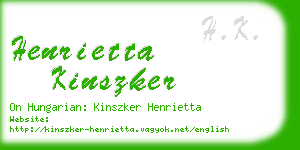 henrietta kinszker business card